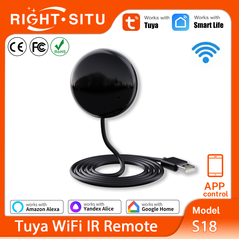 Ir Remote Module - Tuya WiFi IRリモコン スマートホームオートメーション用リモコン ユニバーサル赤外線デバイス Alexa、Google