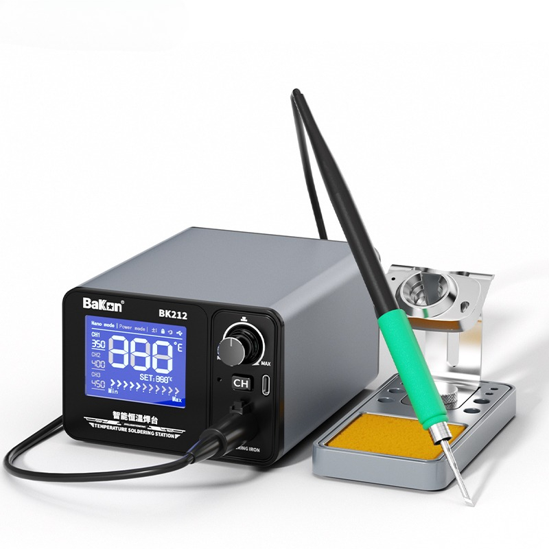 Soldering Iron Temperature Probe - Bakon BK212 スマートはんだ付けステーション 180W、100-480 ° C調整可能、自動スリープ機能付き、ユニバーサルヒーティングコアC245はんだ付けステーション