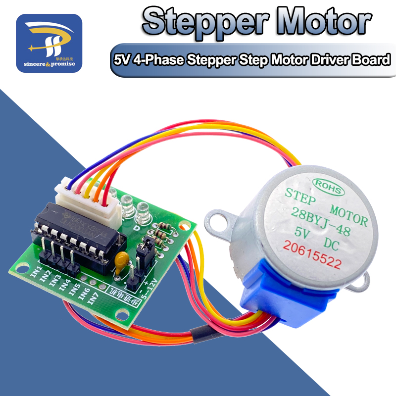 Stepper Motor 28Byj - 1セットのRaspberrypiキット,28 bj-48 5v 4相ステッピングステップモーター,ドライバーuln2003,ドライブテストモジュール付き機械ボード