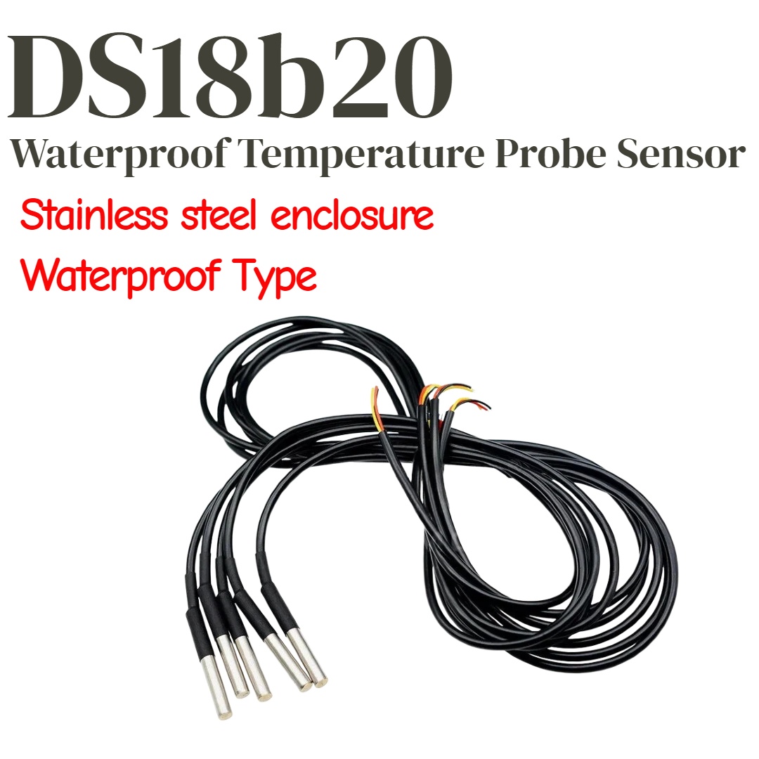 Ds18B20 - 1/5個 DS18b20 温度プローブ 温度センサー 1M 2M
