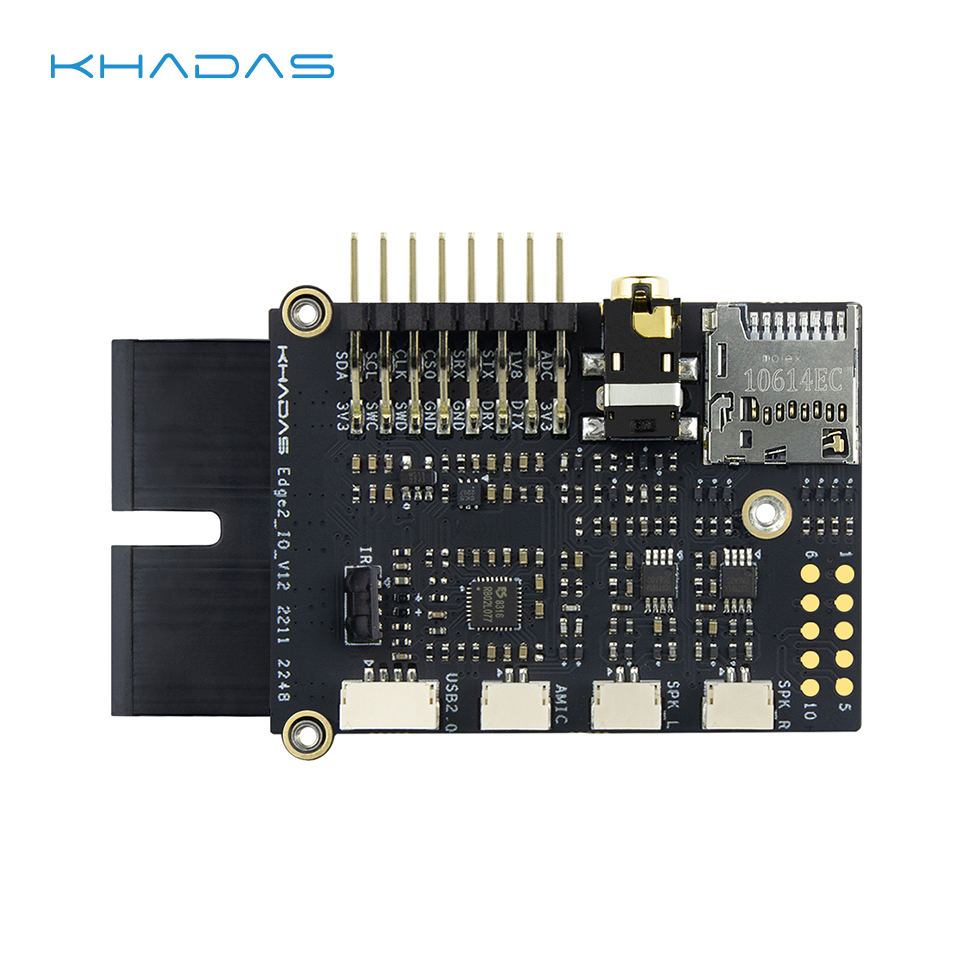 Sd Card Module - Khadas edge2 ioモジュール、UHS-I sdカードリーダー、デュアルチャンネル赤外線レシーバー、3.5mmヘッドフォンジャック、16ピンgpio