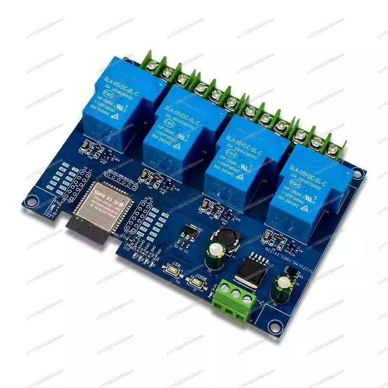 Relay Module 4 Channel - 4チャンネル30A WiFi BluetoothリレーモジュールDC7-28V/5V ESP32-WROOM開発ボード