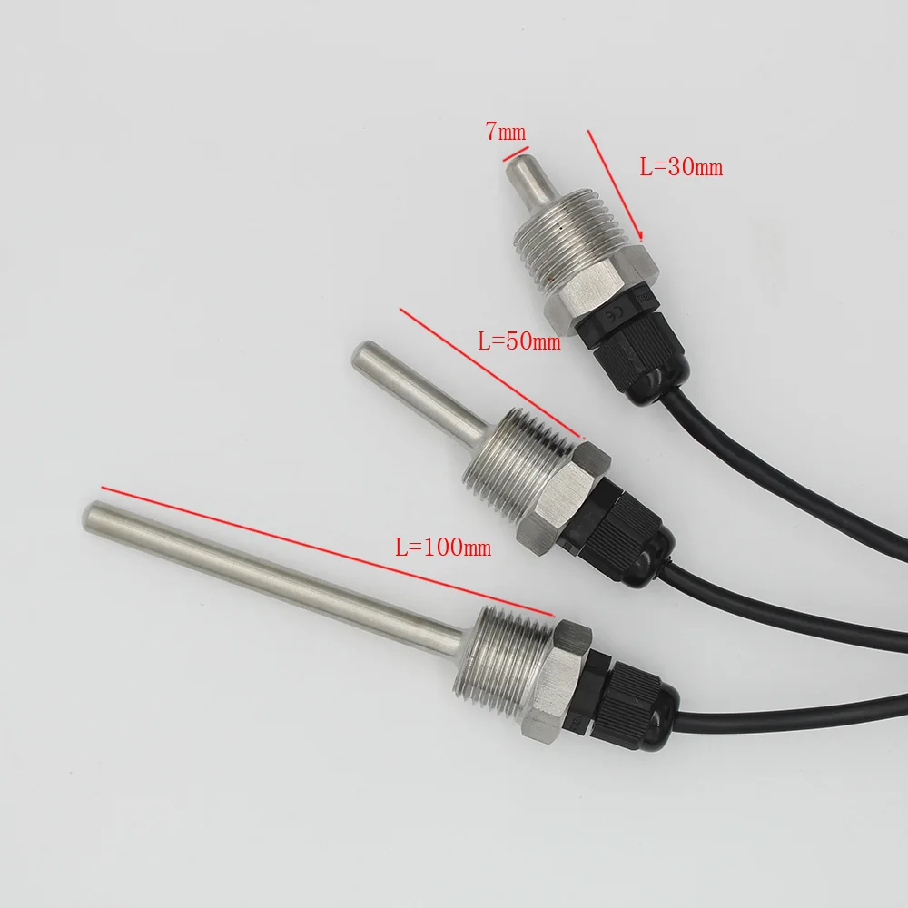 Ds18B20 - 1x DS18B20 デジタル温度センサー G1/2 インチネジプローブ DIA=7mm