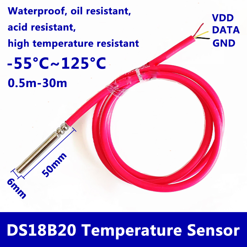 Ds18B20 - DS18B20 防水デジタル温度センサー 6 ミリメートル * 50