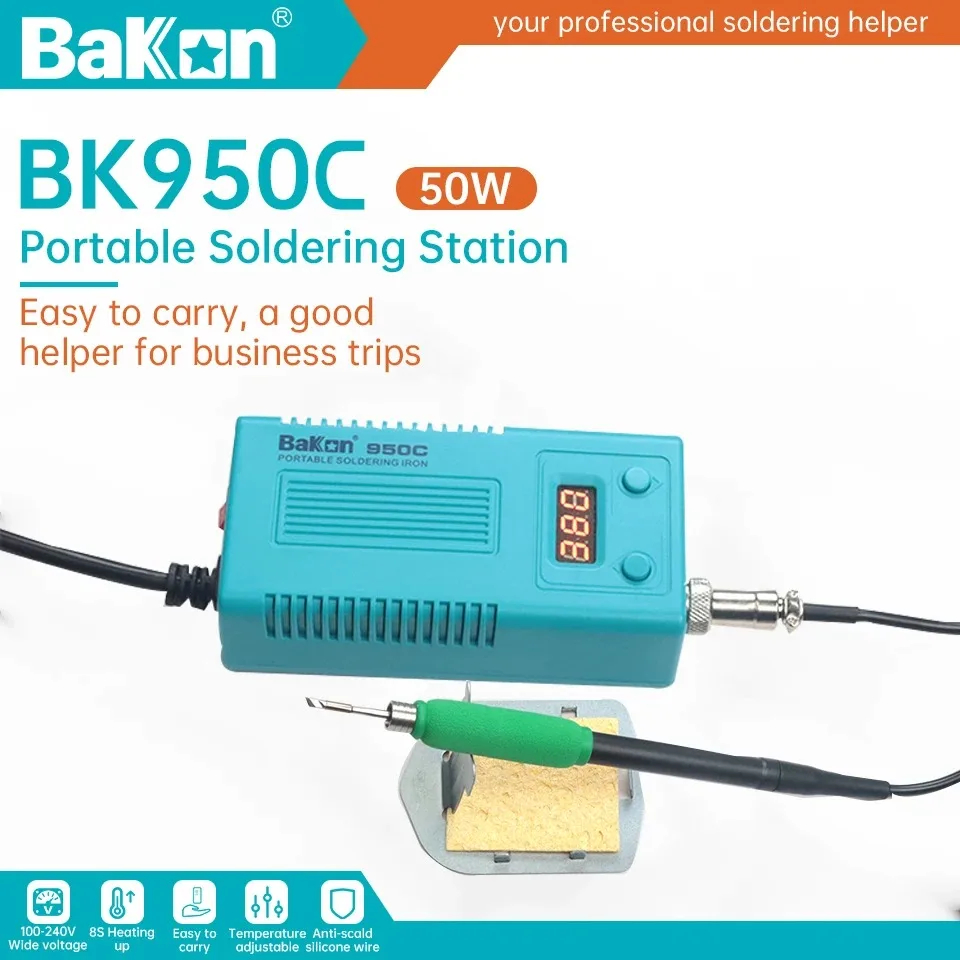 Bakon ポータブルデジタルスクリーンはんだ付けステーショ - Soldering Iron Temperature Probe のレビューと価格