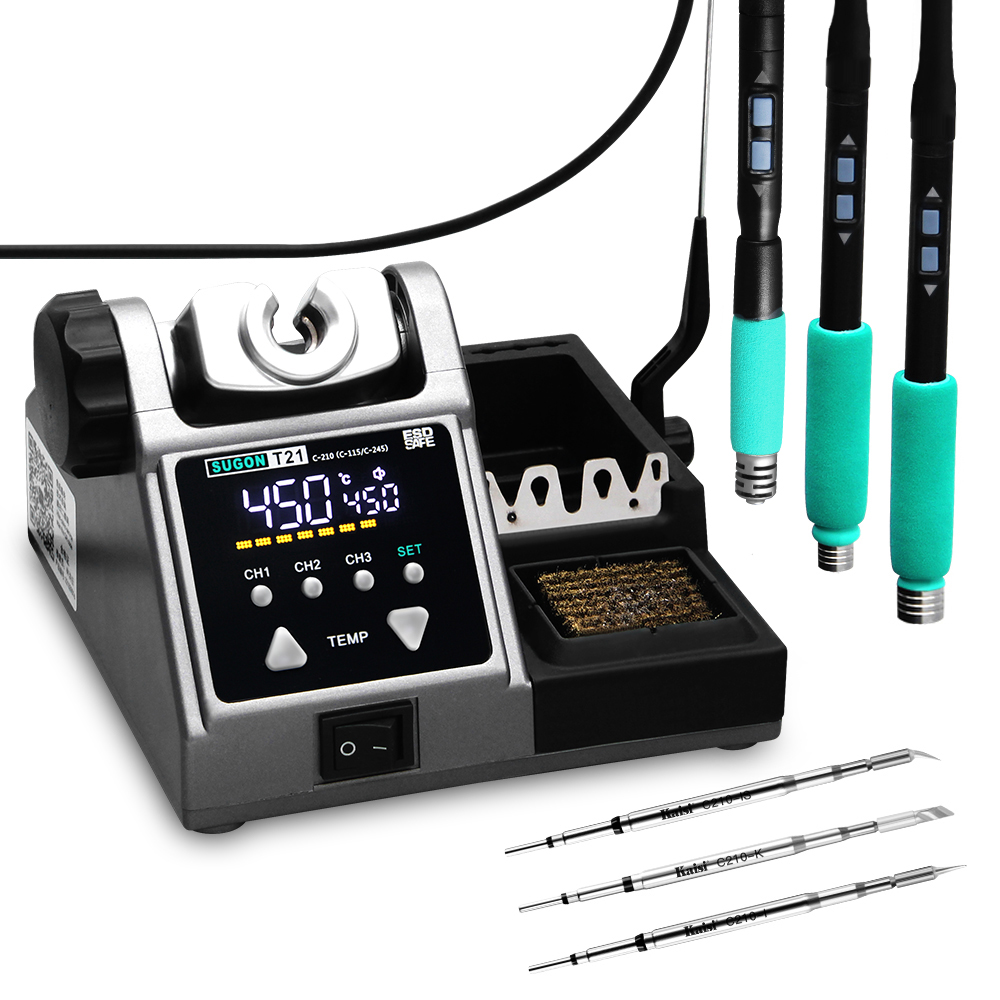 はんだ付けステーションt21,オリジナルの溶接ガンチップ,温 - Soldering Iron Temperature Probe のレビューと価格