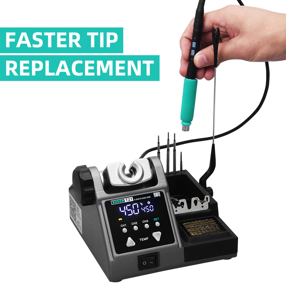 はんだ付けステーションt21,オリジナルの溶接ガンチップ,温 - Soldering Iron Temperature Probe のレビューと価格