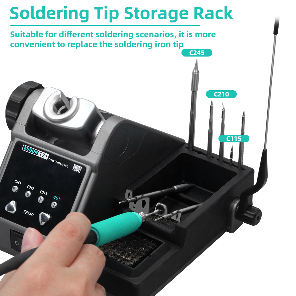 はんだ付けステーションt21,オリジナルの溶接ガンチップ,温 - Soldering Iron Temperature Probe のレビューと価格