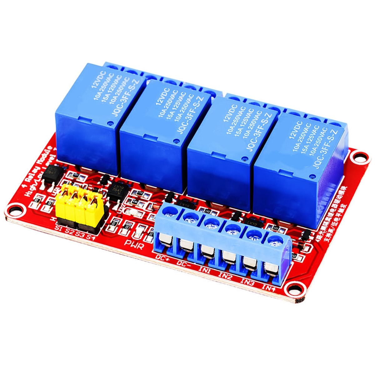 A49T 4 チャンネル リレー モジュール 5V 12V  - Relay Module 4 Channel のレビューと価格