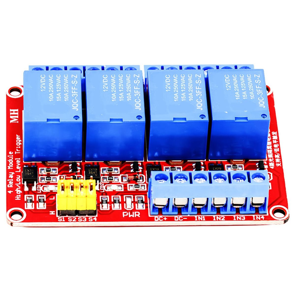 A49T 4 チャンネル リレー モジュール 5V 12V  - Relay Module 4 Channel のレビューと価格