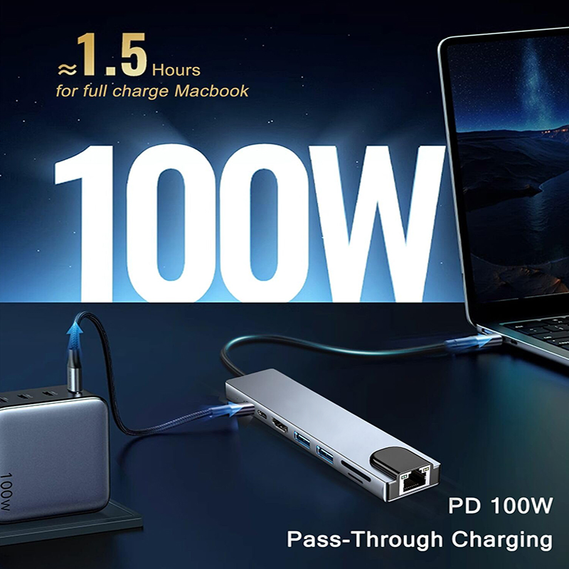 8 In 1 USB Type C ハブ MacBook P - Sd Card Module のレビューと価格