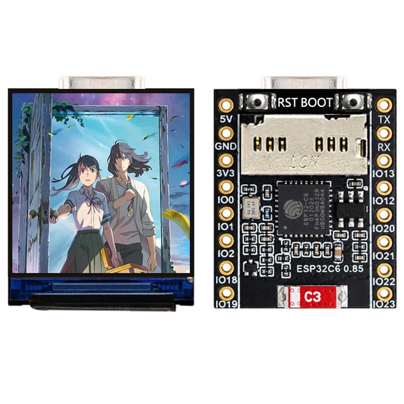 ESP32 C6 0.85インチ 128X128 IPSスク - Sd Card Module のレビューと価格
