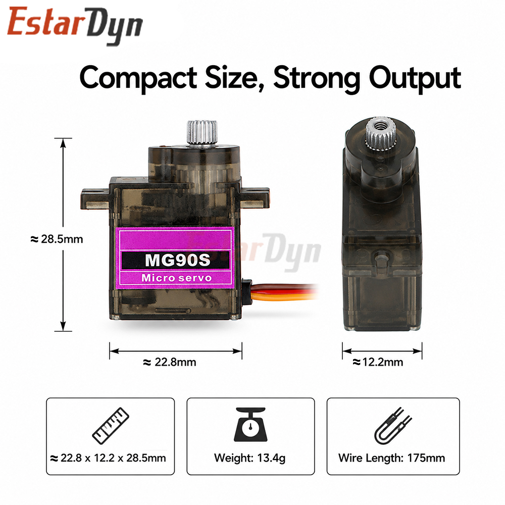 Estardyn MG90S デジタルメタルギア 9g マイ - Servo Sg90 のレビューと価格