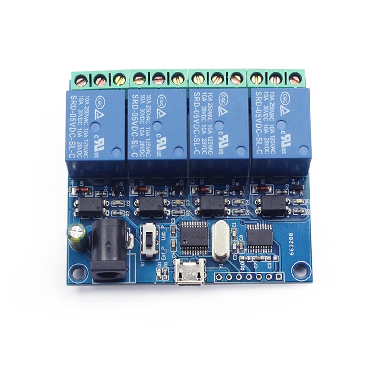 AT42 4 チャンネル USB リレーモジュール LCUS - Relay Module 4 Channel のレビューと価格