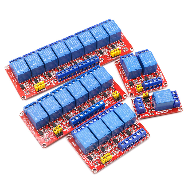 1/2/4/8チャンネル、5V/12V/24V対応、光絶縁リ - Relay Module 4 Channel のレビューと価格