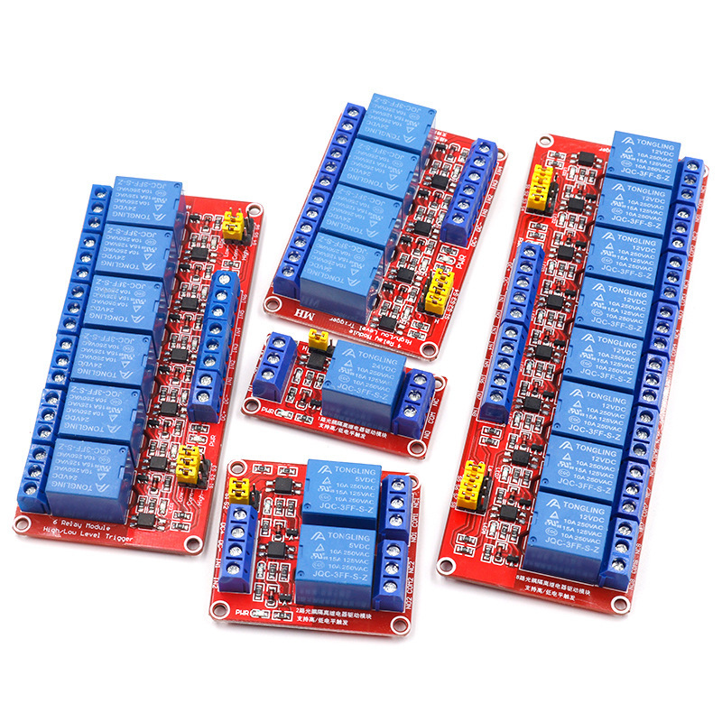 1/2/4/8チャンネル、5V/12V/24V対応、光絶縁リ - Relay Module 4 Channel のレビューと価格