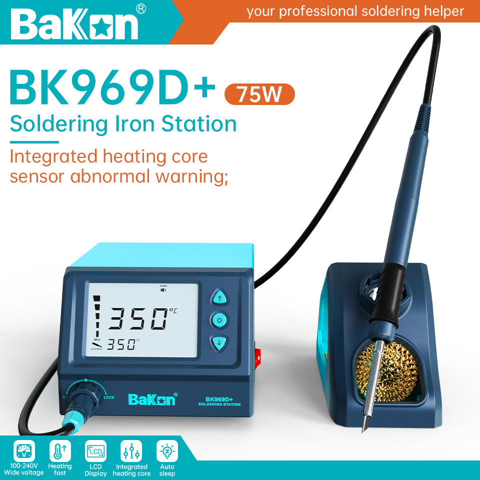 Bakon 75W BK969D+ はんだ付けステーション  - Soldering Iron Temperature Probe のレビューと価格