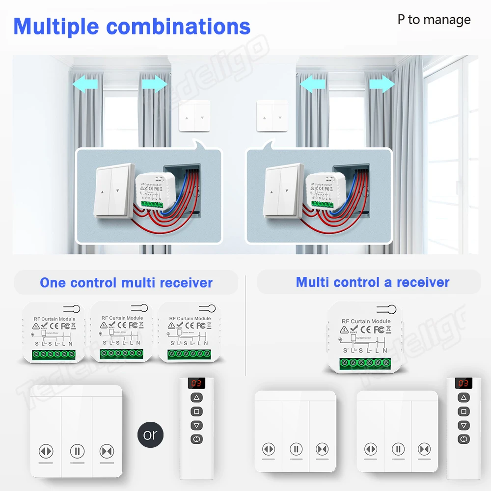 シャッタースイッチモジュール,433 MHz,220V,10 - Ir Remote Module のレビューと価格
