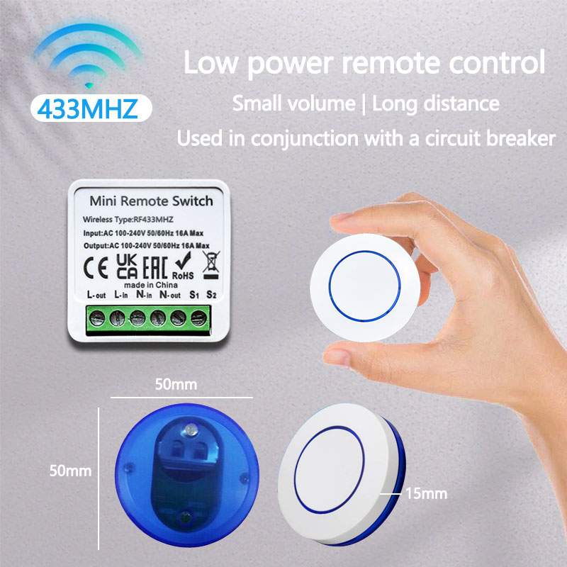 433HMz ワイヤレスライトスイッチ 10A リレー受信機 - Ir Remote Module のレビューと価格