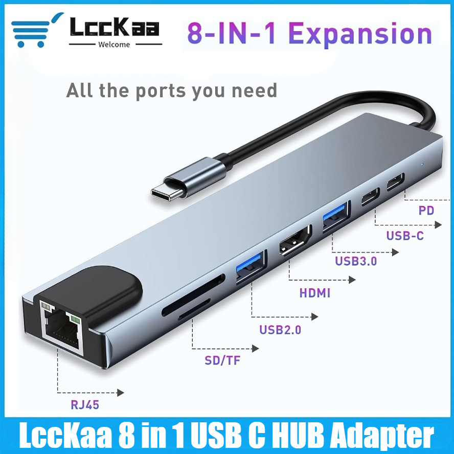 USB Cハブ 8/7 in 1 4K HDMIアダプタース - Sd Card Module のレビューと価格