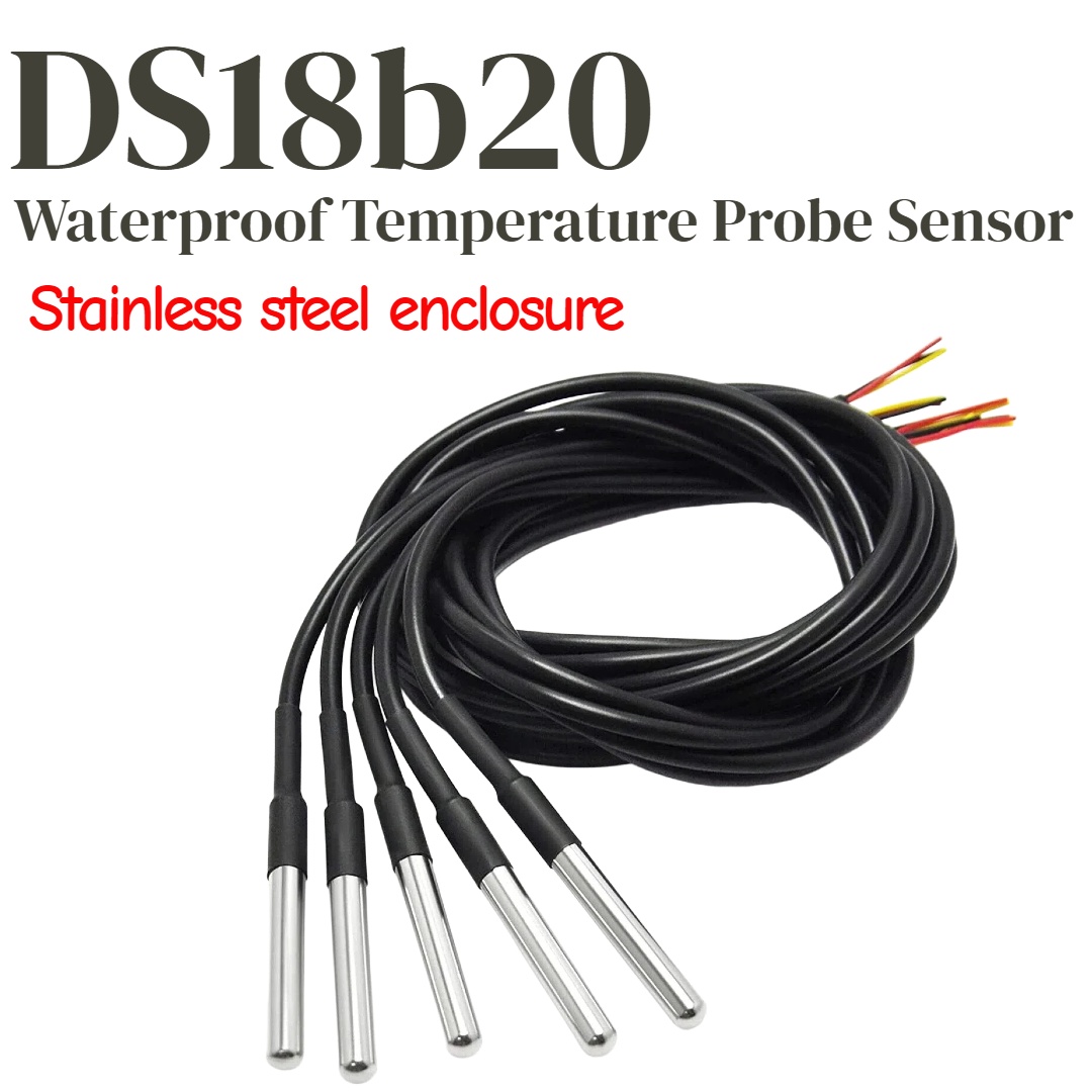 1/5個 DS18b20 温度プローブ 温度センサー 1M  - Ds18B20 のレビューと価格