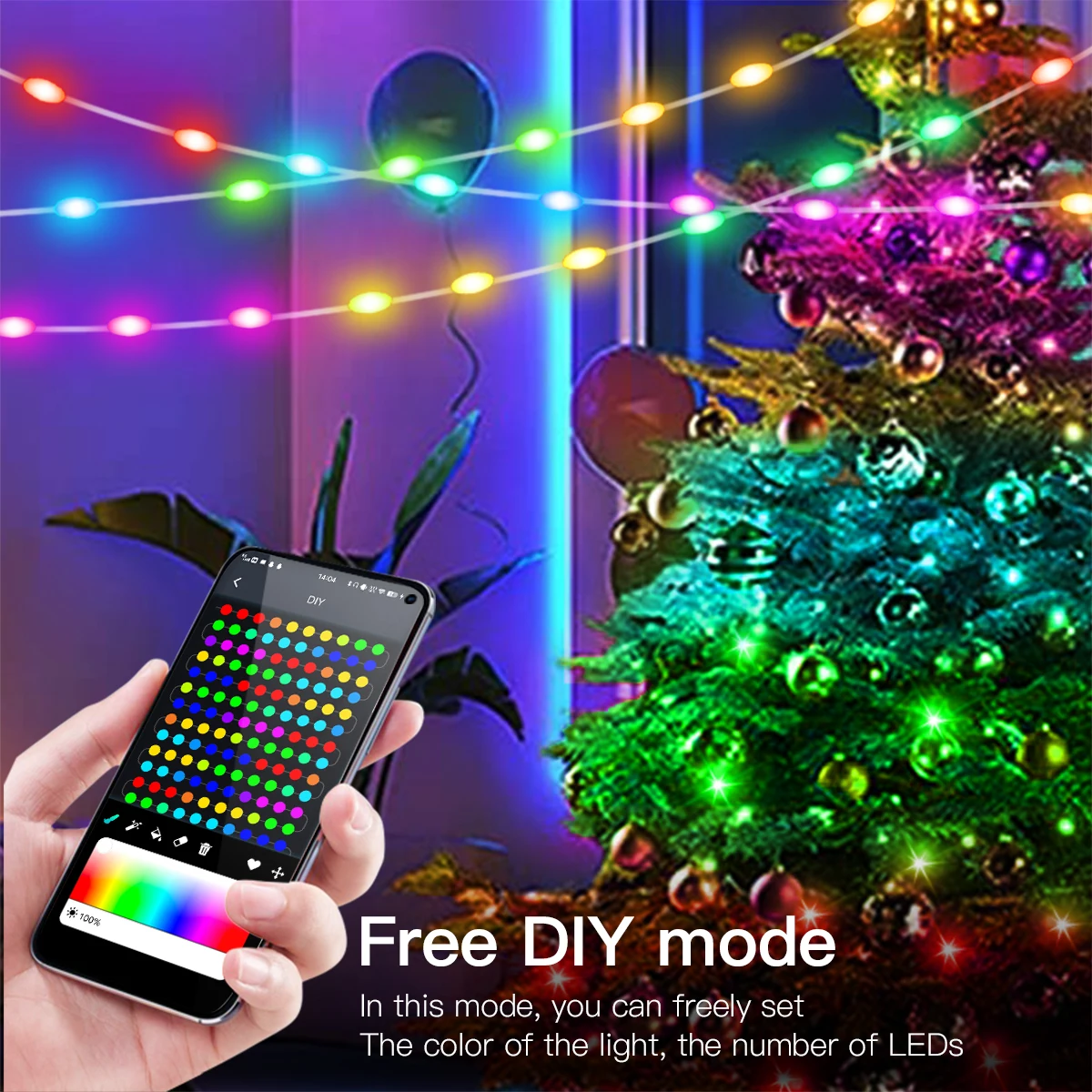 屋外中庭フェンス窓装飾ライトストリングUSB 5V RGB  - Ws2812B のレビューと価格