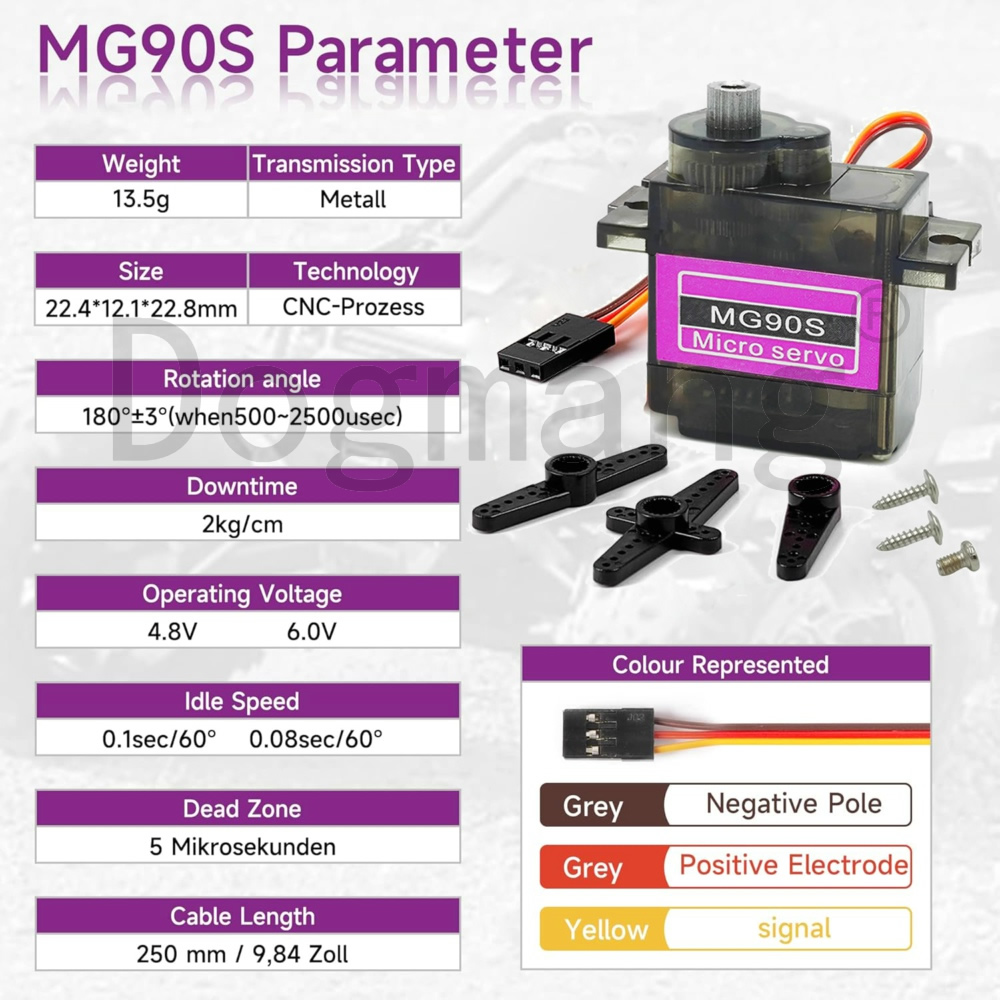 MG90S サーボ 1/2/4/10/20/50 個オールメ - Servo Sg90 のレビューと価格