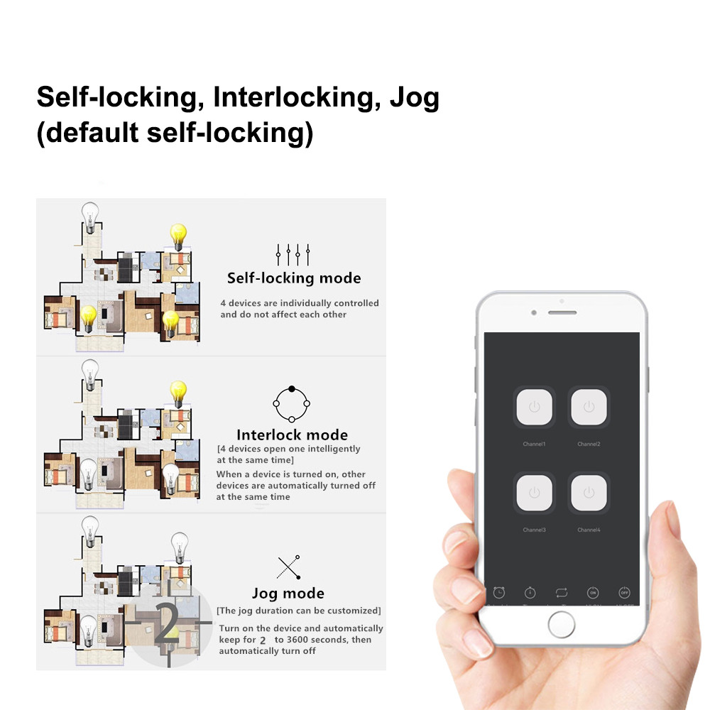 4チャンネル スマートWi-Fiリレーモジュール、ドライ接点 - Relay Module 4 Channel のレビューと価格