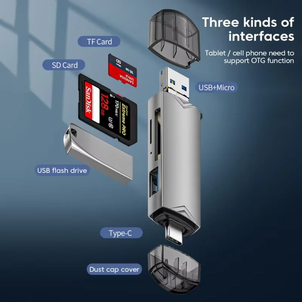 6-in-1 USB 3.0 OTGカードリーダー USB- - Sd Card Module のレビューと価格