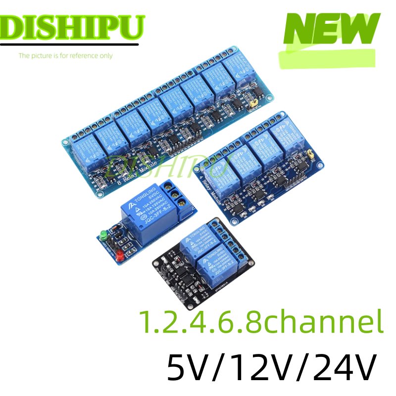 DC 5V 12V 24V 1 2 4 6 8チャンネルリレ - Relay Module 4 Channel のレビューと価格