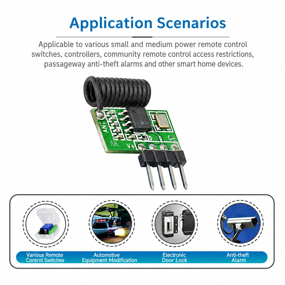 315MHz/433MHz スーパーヘテロダイン RF 受信 - Ir Remote Module のレビューと価格
