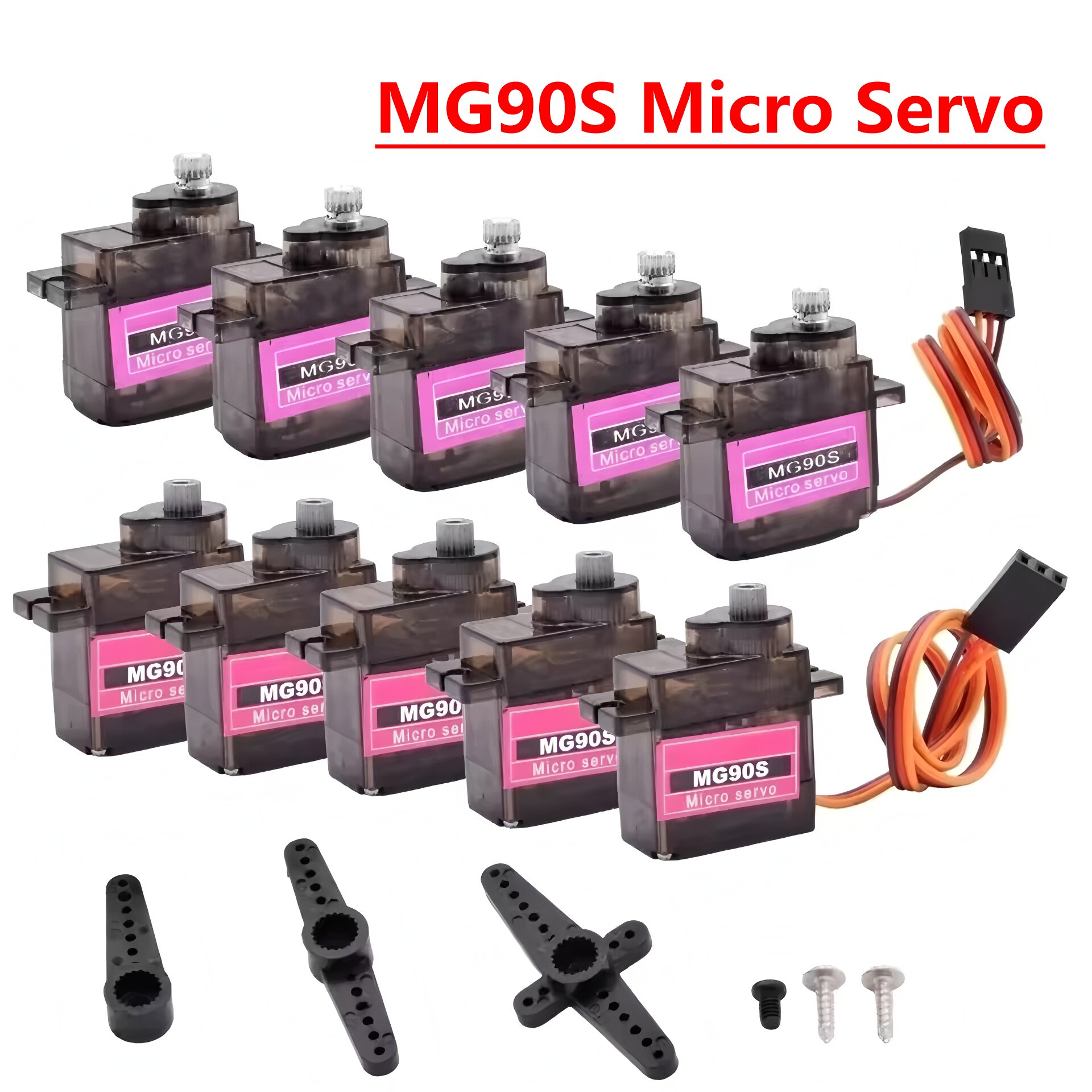 4/5/10/20 個 MG90S マイクロサーボモーター金 - Servo Sg90 のレビューと価格