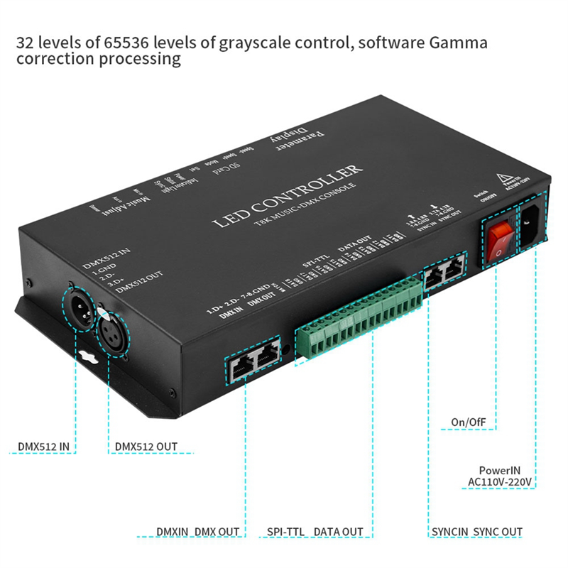 T8K 音楽 + DMX コンソール 8 チャンネルポートマ - Ws2812B のレビューと価格