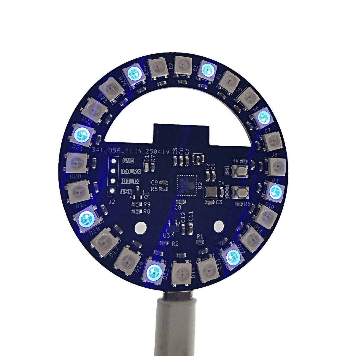 WLED ESP32-C3 開発ボード円形カラフルなライト  - Ws2812B のレビューと価格