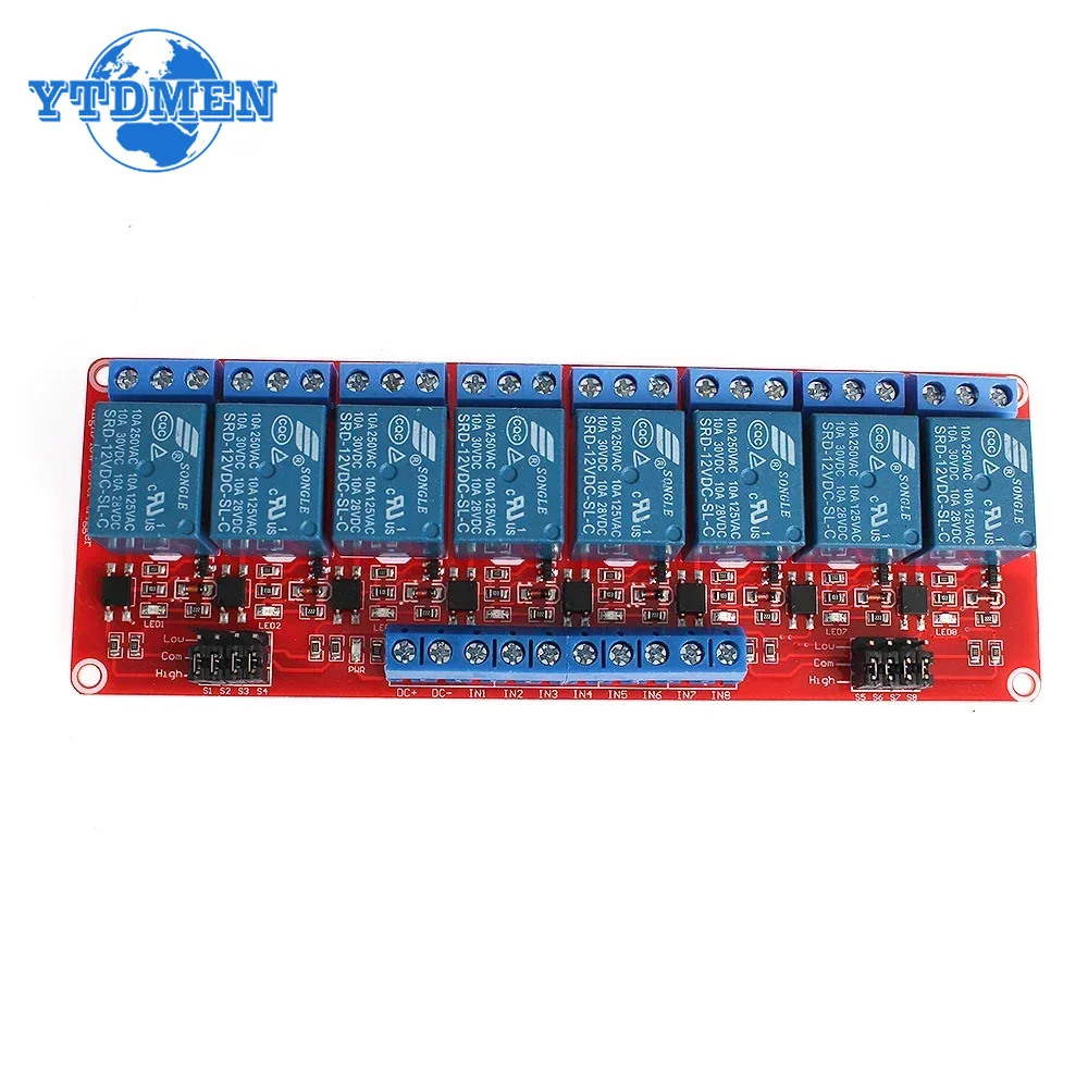 1個 リレーモジュール 5V 12V 24V 1/2/4/8 - Relay Module 4 Channel のレビューと価格