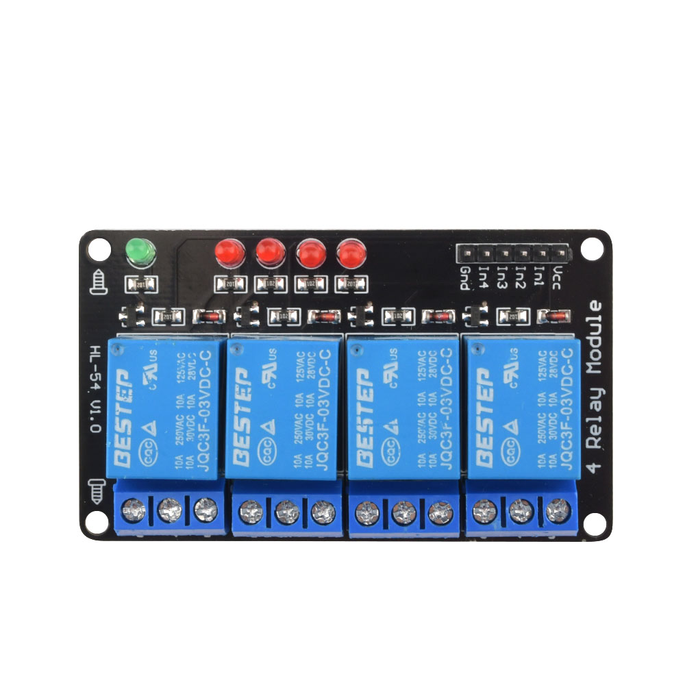 低レベルトリガー発光リレーモジュール 3V 3.3V 1/2 - Relay Module 4 Channel のレビューと価格